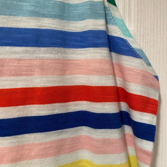 NWT Joules Colorful Rainbow Stripe Cotton Scoop Neck Bunny Tank Top Size 6 - Picture 4 of 10